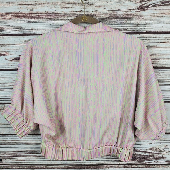Emily McCarthy Womens Small Pastel Highlighter Stripe Poppy Crop Top        #149 - Picture 8 of 10